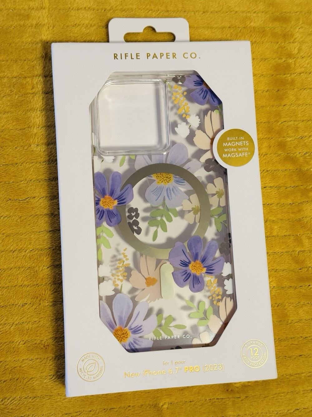 Rifle Paper Co. for iPhone 15 Pro Max case 6.7" Pro MagSafe Pastel Marguerite